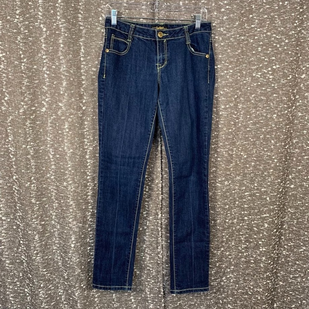 Vintage Y2K Southpole Denim Jeans‎ Green Embroidered Pocket Women's 9 - Picture 4 of 11